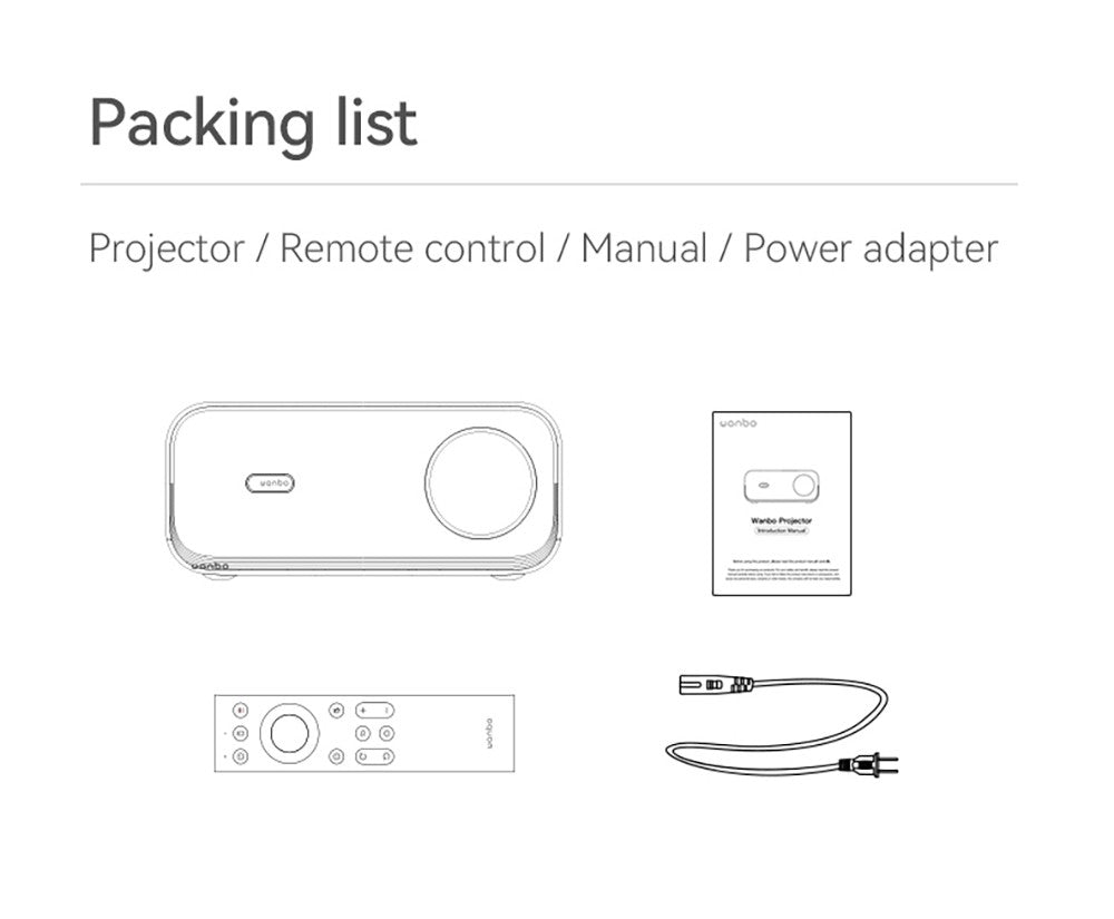 LCD projektor Wanbo X5 s jasem 1100 ANSI lumenov, natívnym rozlíšením 1080P, dekódovaním 4K, HDR10, Androidom 9.0, automatickým zaostrovaním a korekciou lichobežníkového zkreslenia, dvojpásmovým WiFi 6, Bluetooth 5.0, Apple Airplay a projekciou z Androidu/Windows.