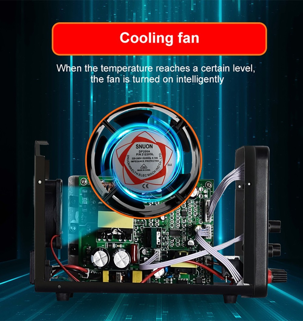 Programovateľný regulovaný zdroj DC WANPTEK APS1203H, 120 V 3 A, funkcia pamäte, nastavenie pomocou kódovača, USB rýchlonabíjanie, 4-miestný displej, nízke zvlnenie, chladiaci ventilátor - britská zástrčka