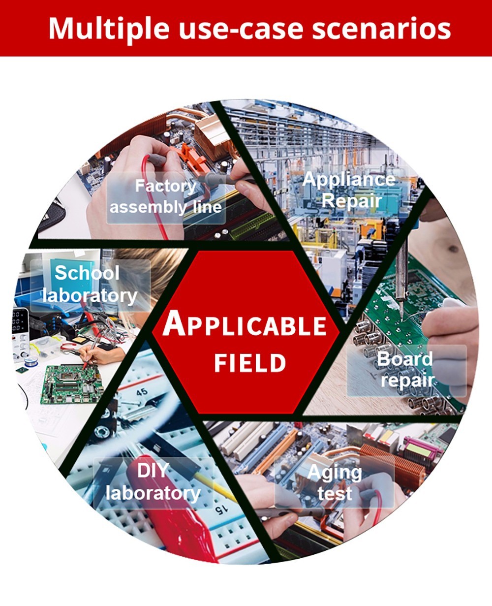 Programovateľný regulovaný zdroj DC Wanptek APS305H, 30V 5A, funkcia pamäte, nastavenie pomocou enkodéra, USB rýchlonabíjanie, 4-miestný displej, nízke šumy, chladiaci ventilátor, čierna farba - EU zástrčka