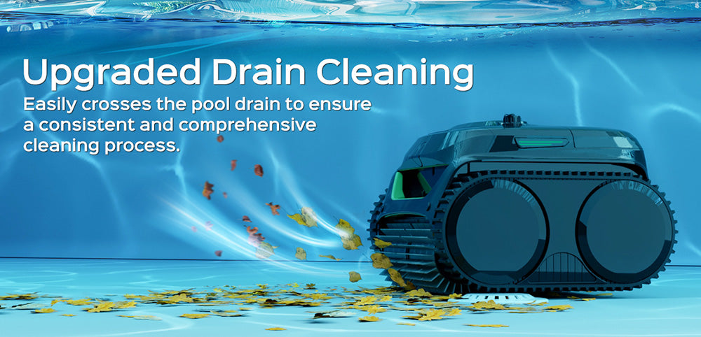 Bezdrôtový bazénový robotický vysávač WYBOT C2, čistenie stien a vodnej čiary, dvojitá filtrácia, pre bazény do 2512 štvorcových stôp, čierna zelená