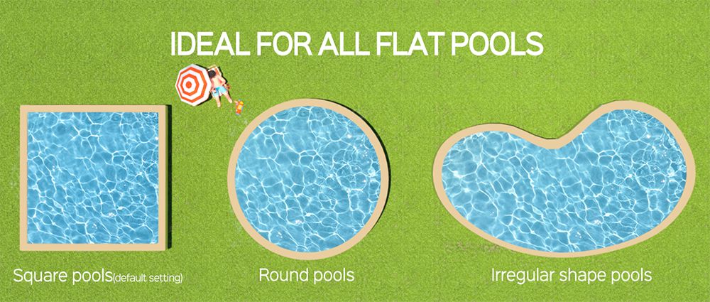 Bezdrôtový robotický vysávač bazéna WYBOT WY1102, s dvojitým motorom, maximálna doba prevádzky 50 minút, až 525 štvorcových stôp, pre bazény s plochým dnom, modrá