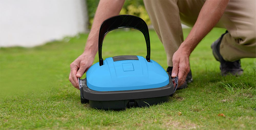 Bezdrôtový robotický vysávač bazénu WYBOT WY1102, s dvojitým motorom, maximálna doba prevádzky 50 minút, až 525 štvorcových stôp, pre bazény s plochým dnom, modrá