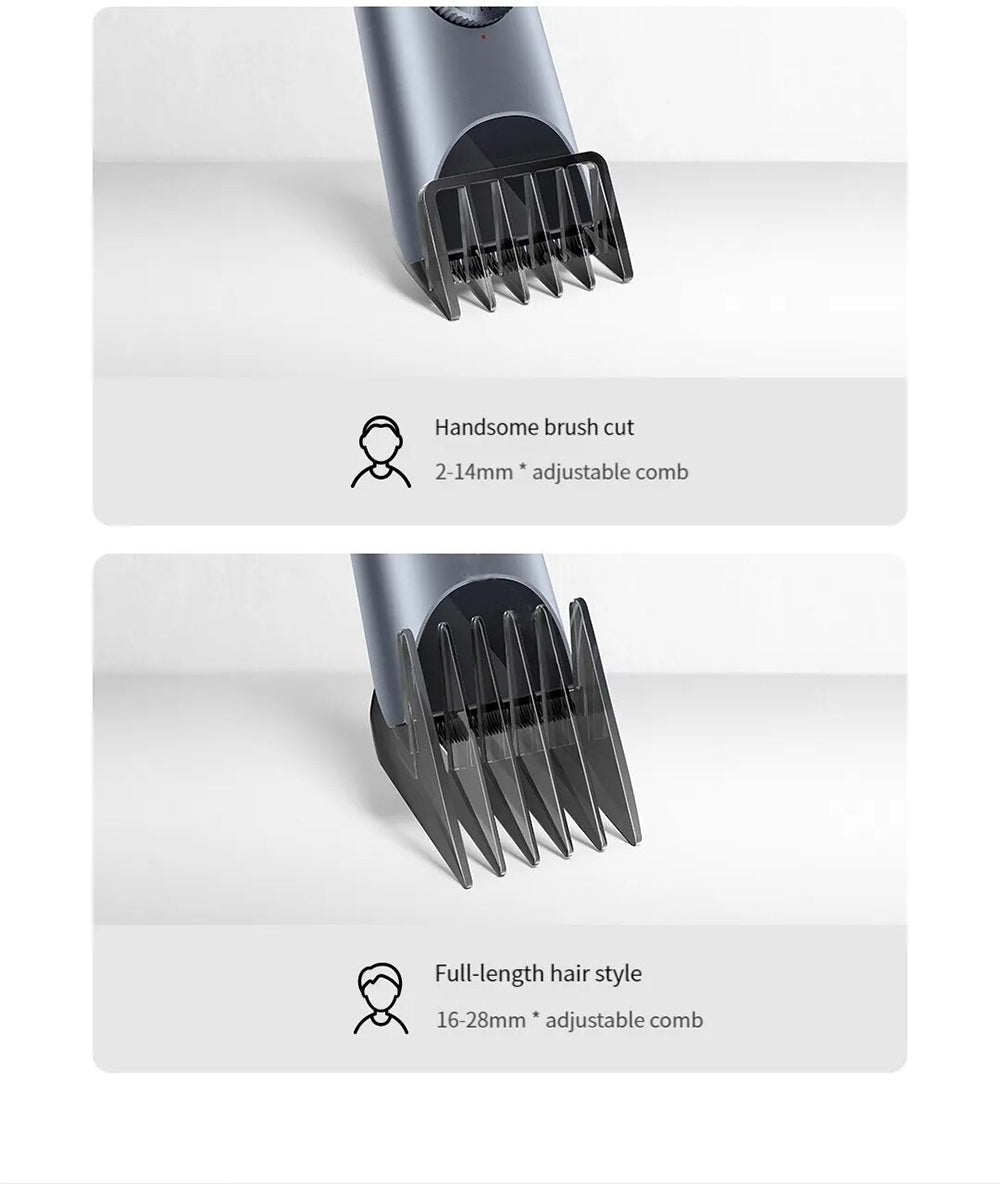Xiaomi Mijia Hair Clipper 2 – dobíjací zastrihávač vlasov, dvojstupňové ovládanie, čepele s vysokou tvrdosťou, až 180 minút prevádzky, digitálny displej, vodotesný IPX7.