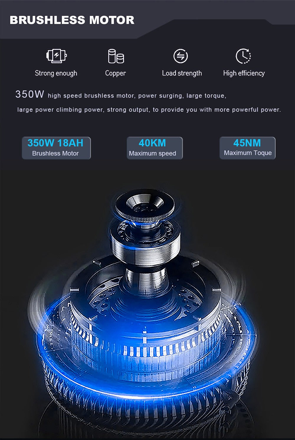 Elektrokol YAMALI FXH-006, 350W motor, 48V 18Ah batéria, 20*4'' široké pneumatiky, max. rýchlosť 40 km/h, dojazd 50 km, 7-stupňové Shimano, predné a zadné mechanické kotúčové brzdy, LCD displej - čierna farba