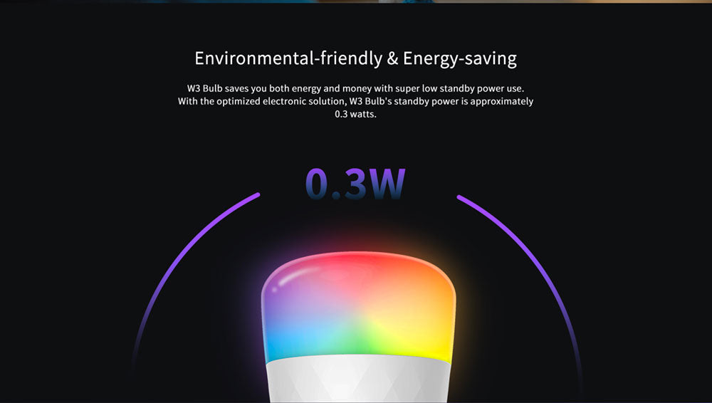 Yeelight YLDP005 8W inteligentná LED žiarovka, W3 viacfarebná, 900 lumenov, 16 miliónov farieb, synchronizácia s hrou, inteligentné ovládanie jasu