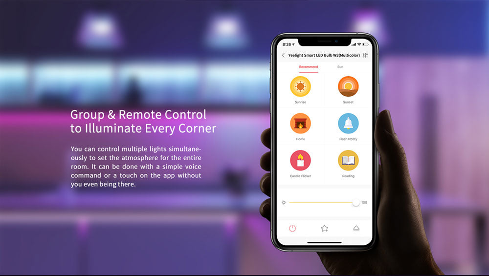 Yeelight YLDP005 8W inteligentná LED žiarovka, W3 viacfarebná, 900 lumenov, 16 miliónov farieb, synchronizácia s hrou, inteligentné ovládanie jasu
