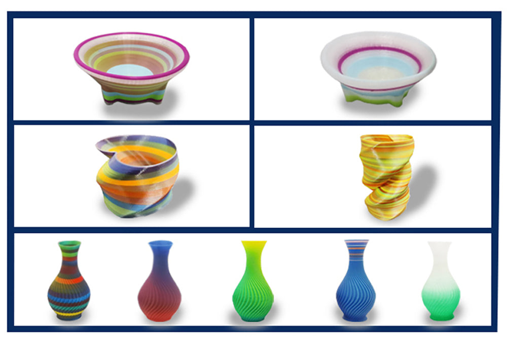 ZONESTAR M4V6 4-vstupová 1-výstupová zostava horúcej hlavy na miešanie farieb, s tlačovou hlavicou so štyrmi farbami, pre 3D tlačiarne série Z9V5