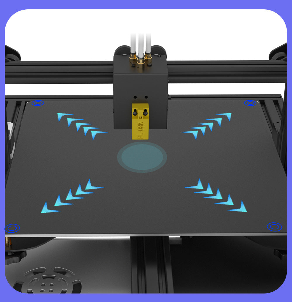 3D tlačiareň Zonestar Z8PM4 Pro s 4 Titanovými hlavicami, 4 v 1 miešanie farieb, automatické vyrovnanie, 32-bitová základná doska, LCD obrazovka, open source, 300*300*400mm